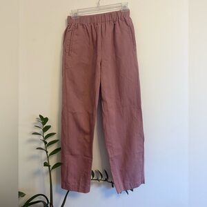 Forte Forte tapered elastic waist pink purple pants